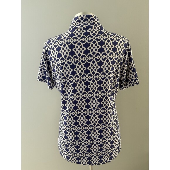 IBKUL 1/4 Zip Shirt Womens Medium Blue White Quick Dry Cool UPF 50 Golf Tennis - Picture 5 of 15